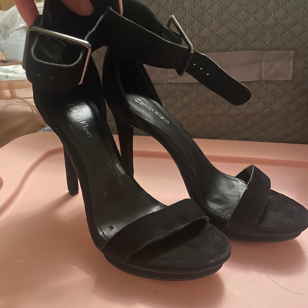 Calvin Klein suede platform sandal